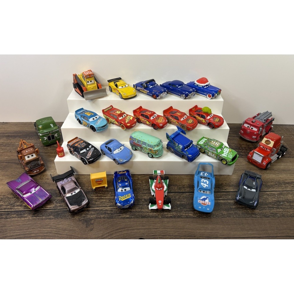 Disney Pixar Cars Vehicles Large Lot Of 25 No Duplicates Ramone Fillmore Chick
